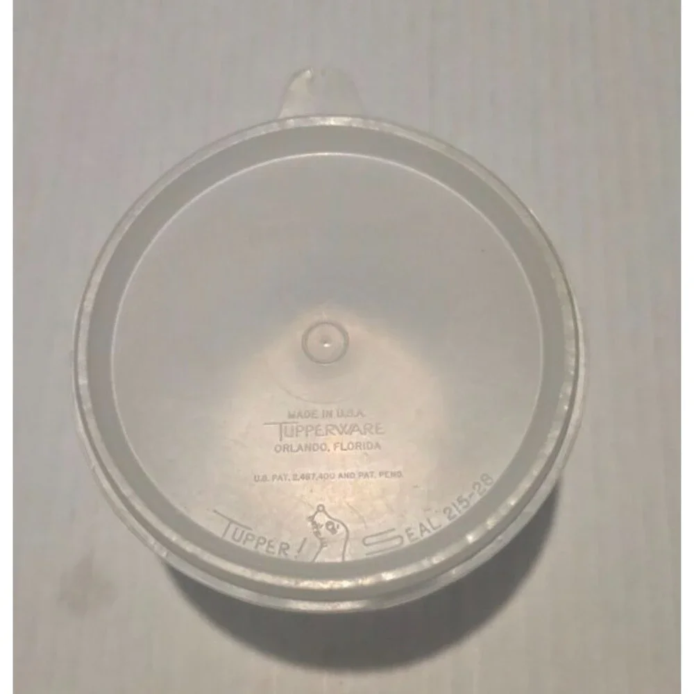 Tupperware Opaque Sheer Refrigerator Bowl 148 Seal Tight Lid 215 Made in USA VTG